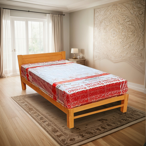 Cama Plaza Y Media,madera Capirona,modelo Nipon Iii