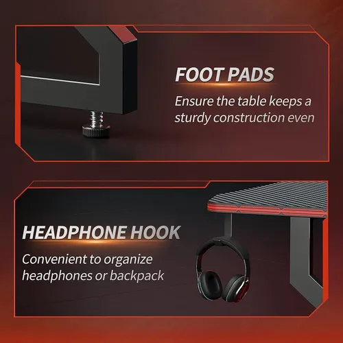 Cubicubi Simple Gaming Desk Z En Forma De Estación De Trabaj
