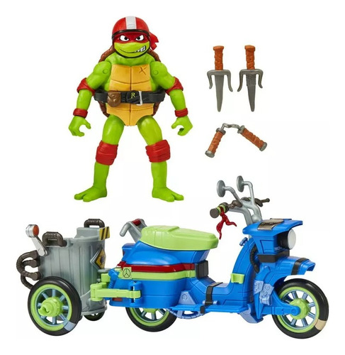 Tortugas Ninja Battle Cycle Con Moto Y Accesorios Original 