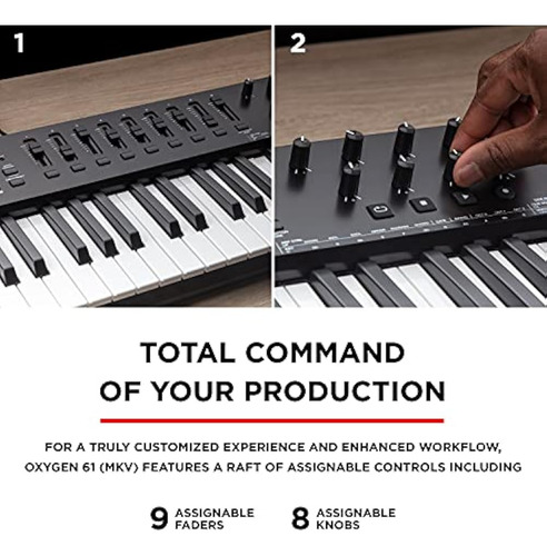 Controlador Midi M-audio Oxygen 61 (mkv) Con 61 Teclas Y Pad