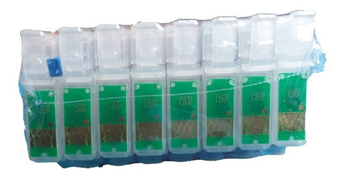 R2000 Set Cartuchos Rellenables Chip Reseteable Para Epson