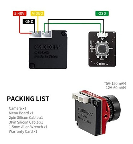 Caddx Fpv Micro Camera Ratel2 Starlight 1200tvl 1/1,8'' 2,1 