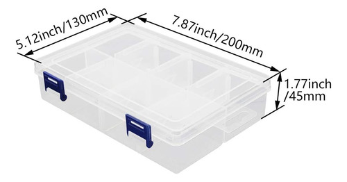 8 Rejillas Transparente Blanco Pp Componente Caja De Almacen