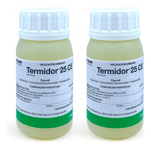 Termidor 25 Ce 250 Ml Insecticida Fipronil Termitas 2 Piezas