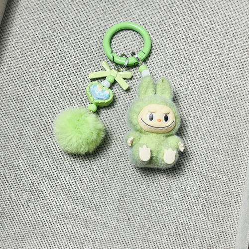 Mini Labubu Keychain Cartoon Creative Collection Plush Doll