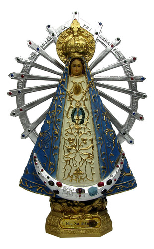 Imagen Religiosa - Virgen De Lujan 25cm Dell Altare Gold