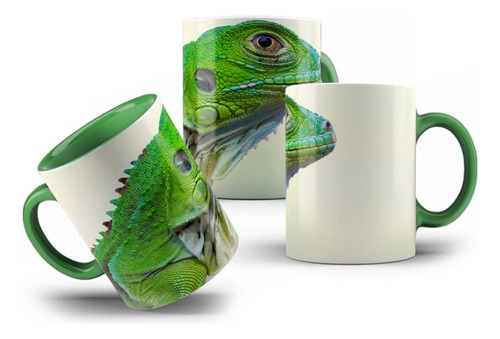 Caneca Verde Natureza Camaleão Réptil Biológos 325ml