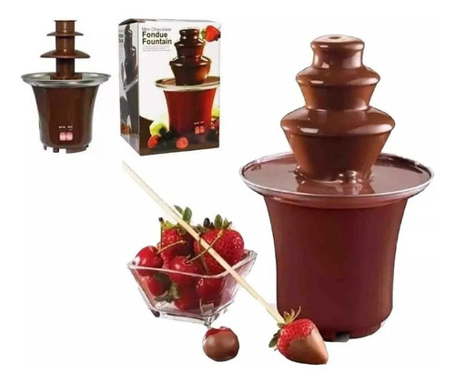 Set De Fondue Genérica Fuente Chocolate Plateado - 1 Piezas