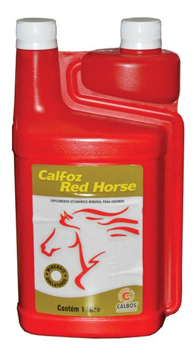 Calfoz Red Horse 1 Lt - Calbos Cálcio Oral P/ Equinos