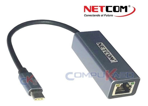 Imagen 3 de 4 de Adaptador Usb 3.1 Tipo C A Rj-45 Ethernet 10/100/1000 Netcom
