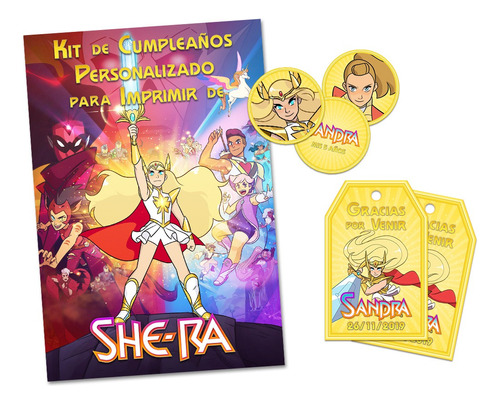Kit Imprimible She-ra Personalizado Cumpleaños Shera