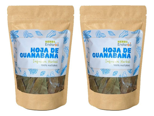 Te De Hoja De Guanabana Seca 100% Natural 2 Piezas (120 Gr) 