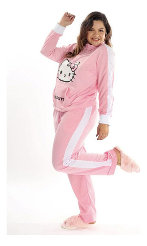 Pants Mujer Conjunto Hello Kitty Pantalón Y Sudadera Pijama