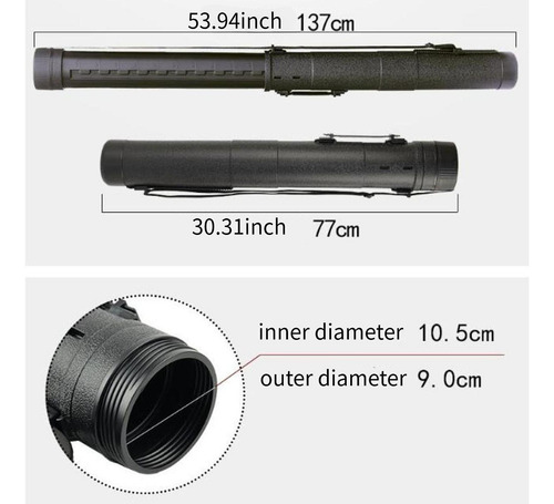 Porta Tubos Extensible Para Pósteres, Estuche