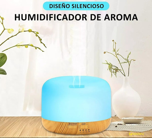 Humidificador Difusor Bamboo Ultrasonico 300ml 7 Colores Color Blanco