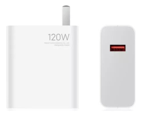 Cargador Xiaomi 120w Tipo C Usb Para Dispositivos Móviles Blanco