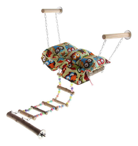 . Hamaca Con Cojín Jaula Pájaro Accesorios De Animales