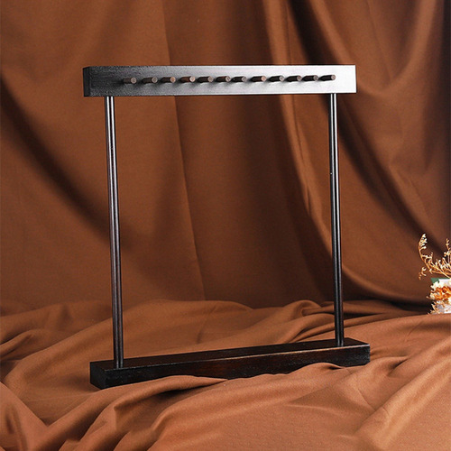 2 Estantes De Madera Con 24 Ganchos Para Colgar Collares Y J