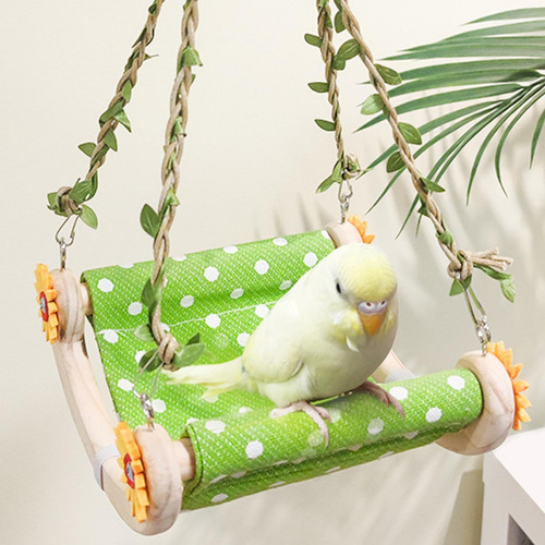 Loro Colgante Hamaca Cama Pájaro Lona Columpio Perca, Pared