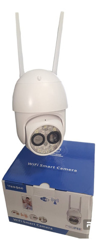 Câmera De Segurança Com Lente Dupla, Rastreamento Automático Cor Branco