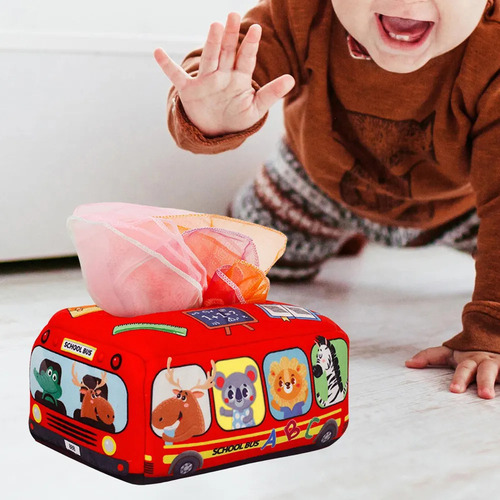 Caja De Pañuelos Para Bebés Con 10 Bufandas De Coche