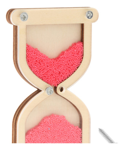 6 Kit De Tablero Ocupado De Reloj De Arena De Madera Rosa