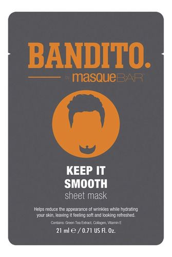 Mascarilla Facial en Tela Masque Bar Bandito Keep It Smooth 21ml