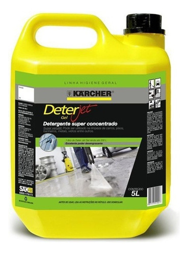 Detergente Super Concentrado Deterjet Karcher 5 Litros