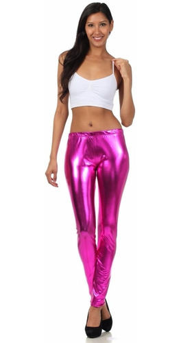 Leggings Vinipiel Metalizado Sexy Cuero Latex Brilloso Envio