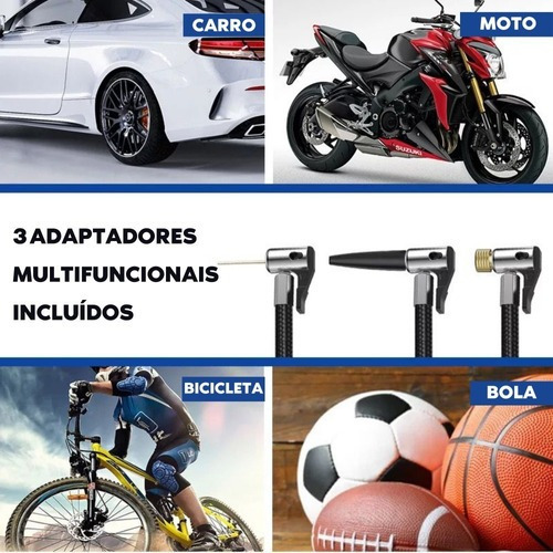 Bomba Infladora De Coche Con Pantalla Digital Recargable Ina