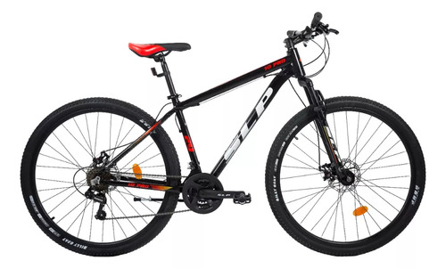 Mountain bike SLP 10 Pro  2023 R29 M 21v frenos de disco mecánico cambios SLP y Shimano Tourney TZ31 color negro/gris/rojo con pie de apoyo  