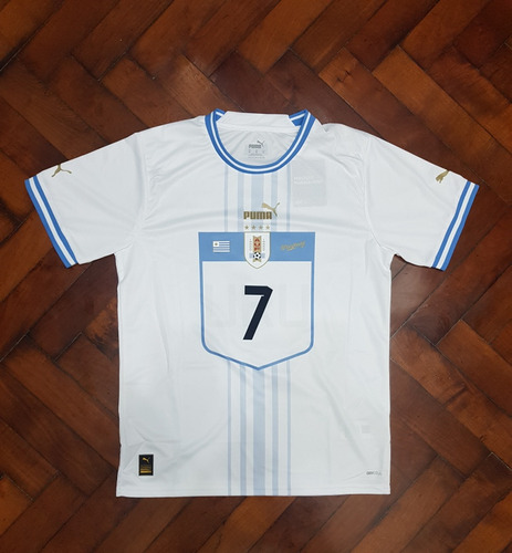 Camiseta Alternativa Uruguay 2022/23, 7 De La Cruz Talle M