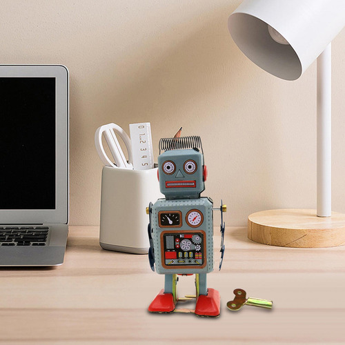 5 Juguete De Hojalata De Cuerda, Robot, Coleccionables,