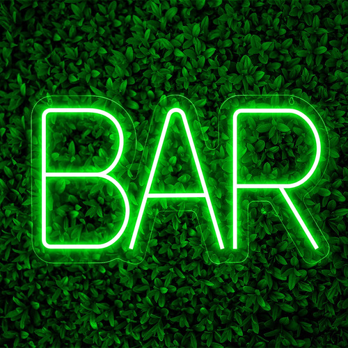 Painel Neon Led Bar Verde Decoração Restaurante Barman 110v/220v