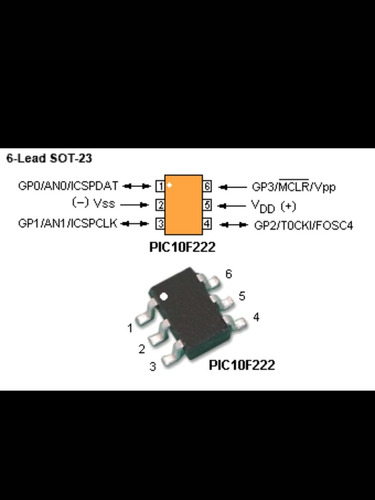 Pic10f222 Microcontrolador Programable 6 Pines Smd Microchip