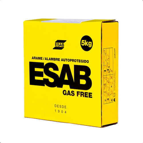 Alambre Soldar Mig Sin Gas 0,8mm Rollo 5kg Esab Gas Free Con