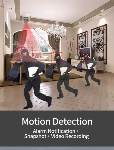 Cámara De Seguridad Inteligente Con Wifi Y Visión Nocturna Blanco