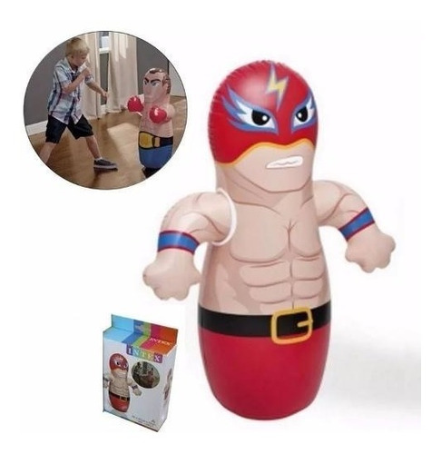 Porfiado Muñeco Inflable Para Niños Luchador Juguete