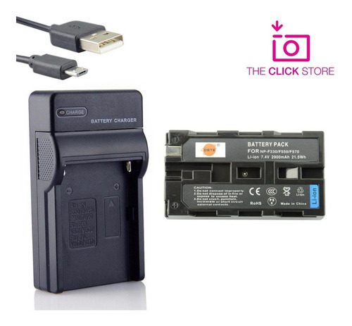 Imagen 4 de 7 de Cargador Usb Para Baterias Sony Np-f550 570 Camara Reflector