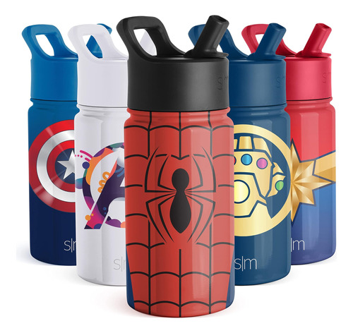 Botella De Agua Simple Y Moderna Para Niños Spiderman Con Ta