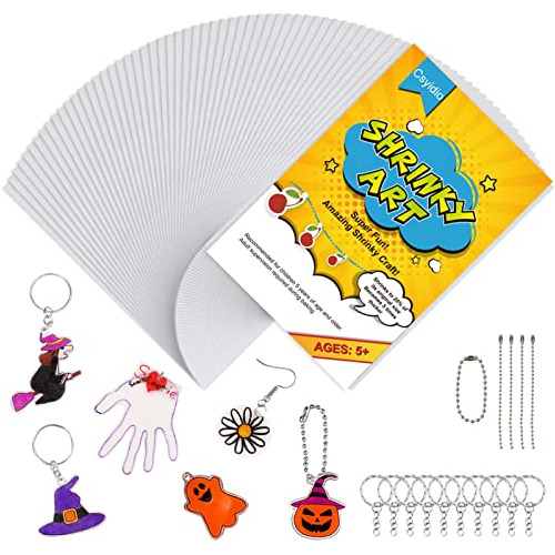 Kit De Papel Shrinky Dink De 65 Piezas, 50 Hojas De Plã...