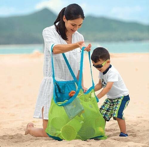 Gran Bolsa De Playa De Malla Para Niños B07sfyq2rx1