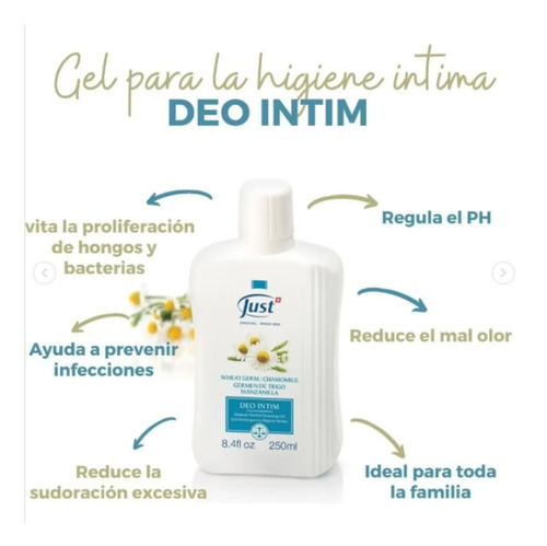 Deo Intim - Shampoo Gel Para La Higiene Intima 250ml. Sjust