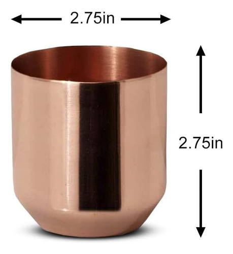 Mini Maceta Redonda Chapada En Cobre, Y De Serene Spaces Liv