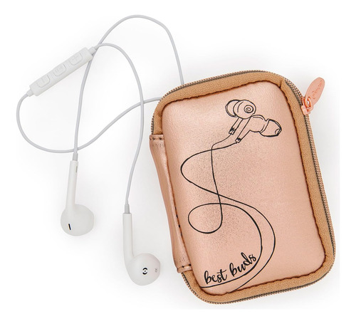 Funda Para Audifonos Miamica Best Para Mujer, Color Oro Ro