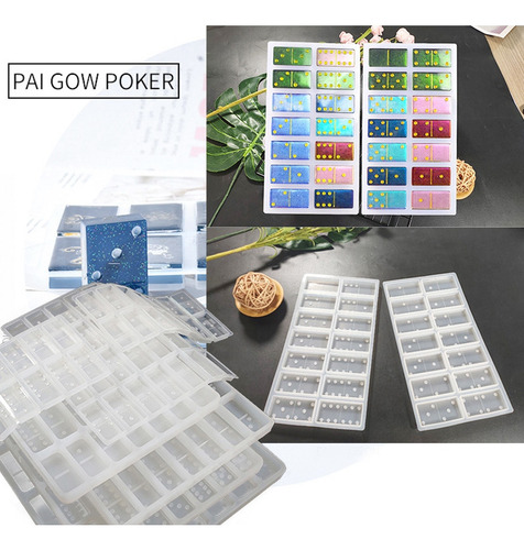 Molde De Cristal Para Hacer Tú Mismo Con Pegamento, Dominó,