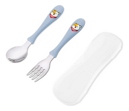 Vanra Juego De 2 Piezas De Utensilios Para Ninos Con Funda,