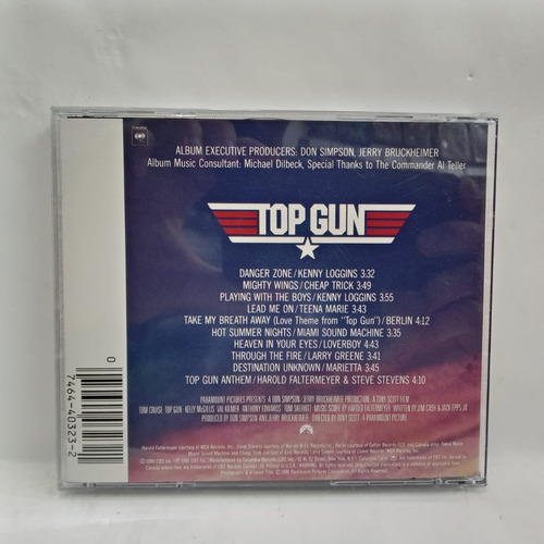 Imagen 2 de 2 de Top Gun - Banda De Sonido 1986 Usa Cd La Cueva Musical