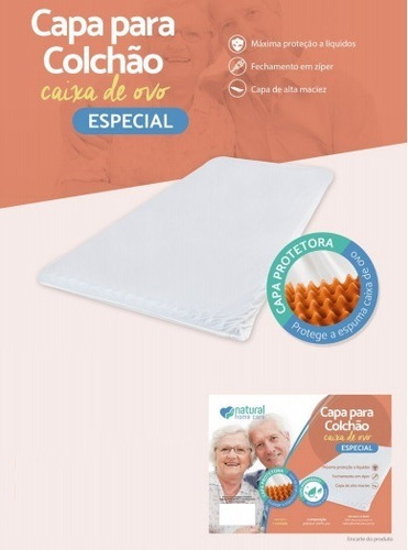 Imagem 4 de 5 de Capa Impermeável Colchão Cx De Ovo Solteiro Ziper 040se Nhc