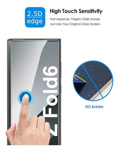 Película De Vidro Para Samsung Galaxy Z Fold 6 Tela Externa